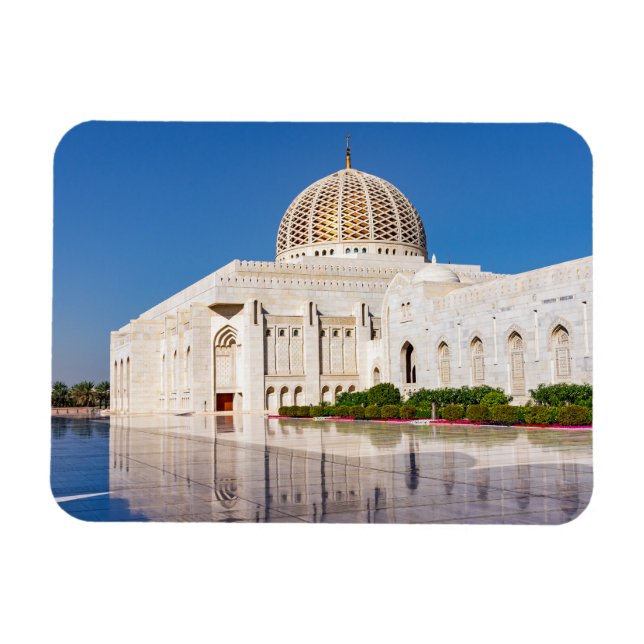 Sultan Qaboos Grand Mosque in Muscat, Oman Magnet (Horisontell)