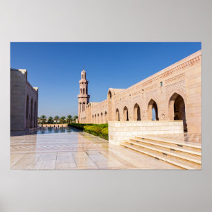 Sultan Qaboos stora moské i Muscat, Oman Poster
