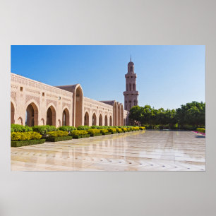 Sultan Qaboos stora moské i Muscat, Oman Poster