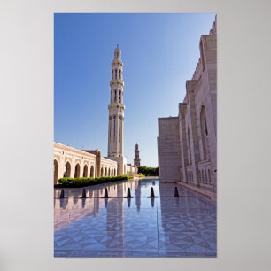 Sultan Qaboos stora moské i Muscat, Oman Poster