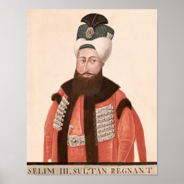 Sultan Selim III 1800-1800-talet Poster (Framsidan)