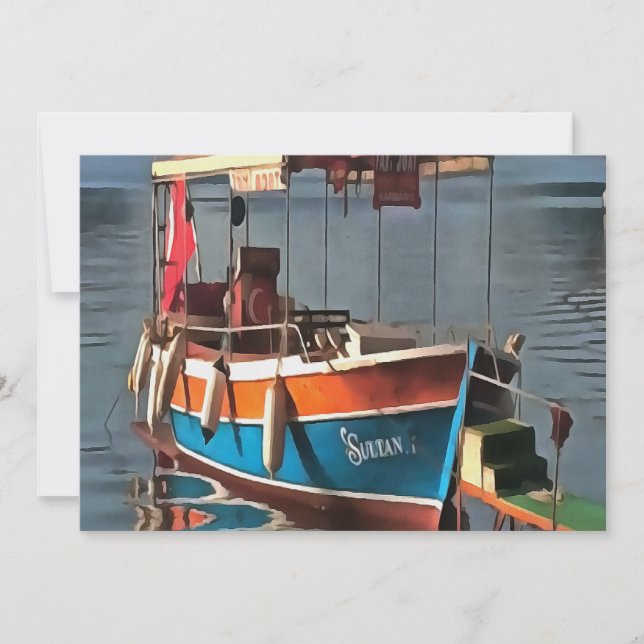 Sultan Taxi Boat Marmaris Nautical Art (Framsida)