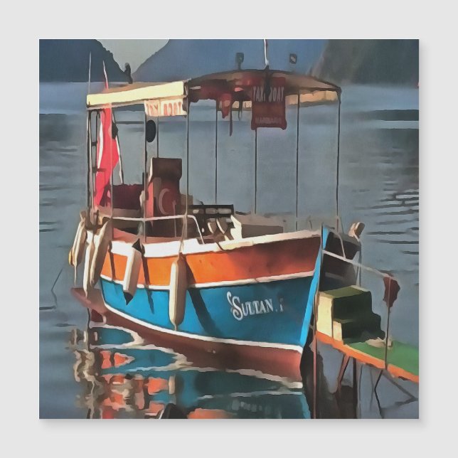 Sultan Taxi Boat Marmaris Nautical Art (Framsida)