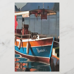 Sultan Taxi Boat Marmaris Nautical Art Brevpapper