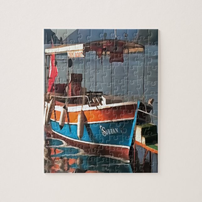 Sultan Taxi Boat Marmaris Nautical Art Pussel (Vertikal)