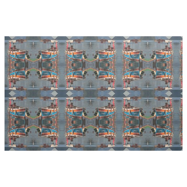 Sultan Taxi Boat Marmaris Nautical Art Tyg (Fat Quarter)