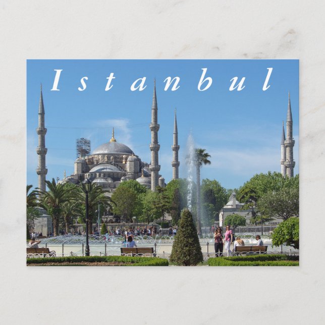 SultanAhmed Mosque. Vykort (Framsida)