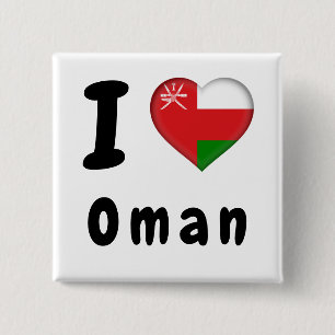 Sultanat av Oman Flagga Knapp