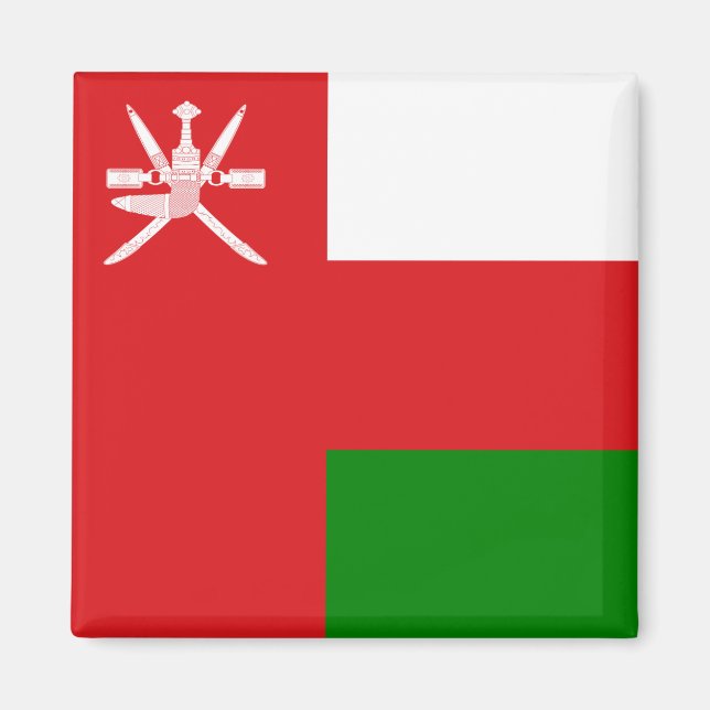 Sultanat av Oman Flagga Magnet (Framsidan)