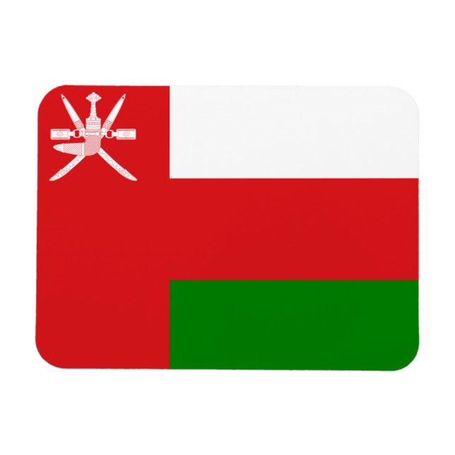 Sultanat av Oman Flagga Magnet (Horisontell)