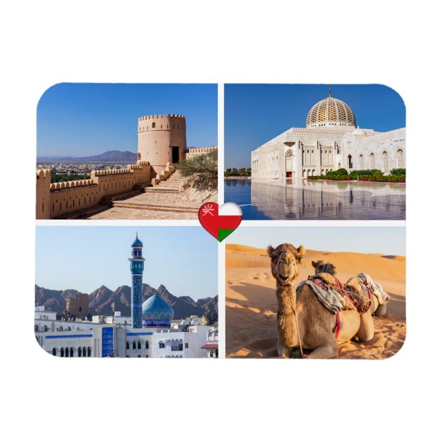 Sultanat av Oman-landmärken Magnet (Horisontell)