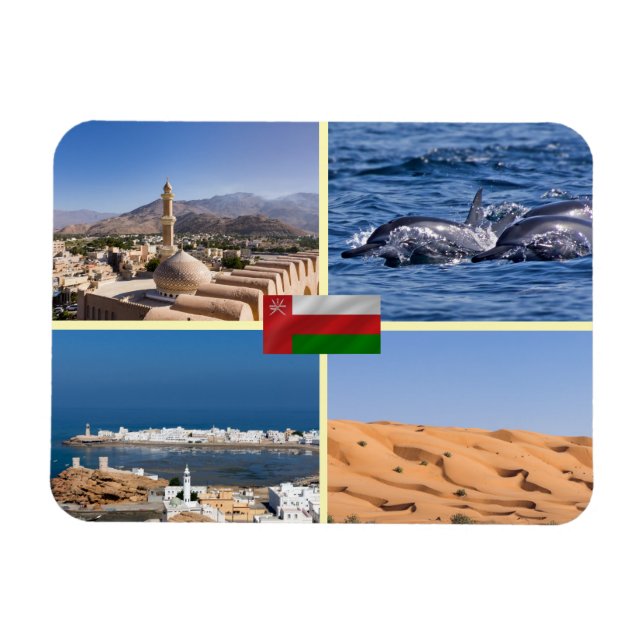 Sultanat av Oman-landmärken Magnet (Horisontell)