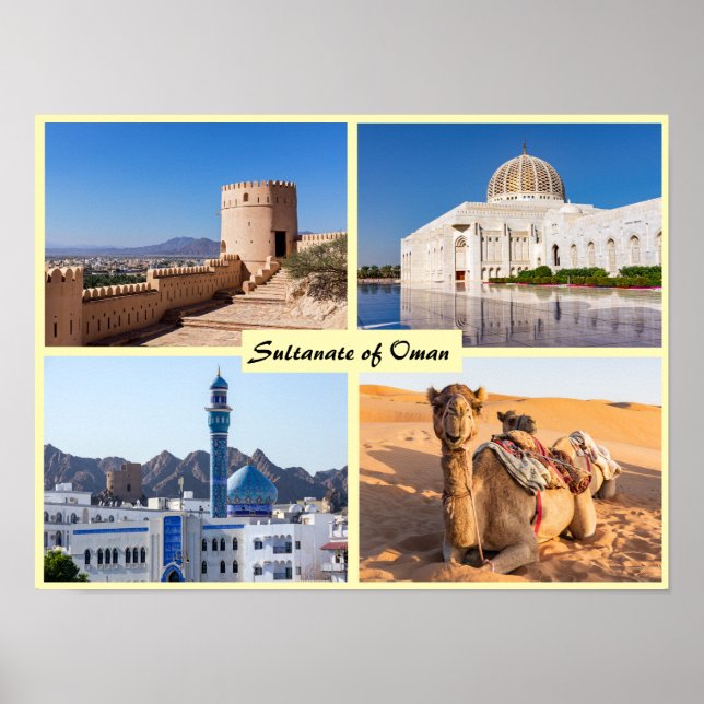 Sultanat av Oman-landmärken Poster (Framsidan)
