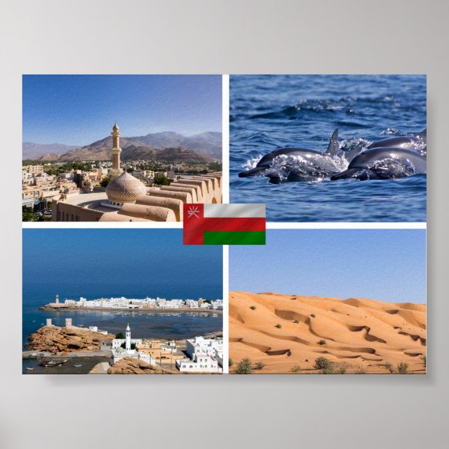 Sultanat av Oman-landmärken Poster (Framsidan)