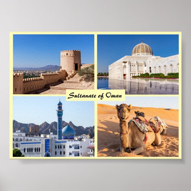 Sultanat av Oman-landmärken Poster (Framsidan)