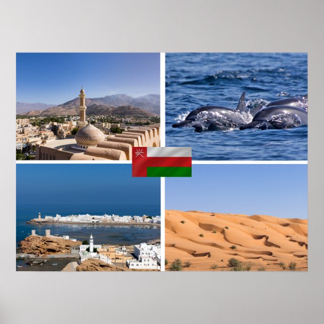 Sultanat av Oman-landmärken Poster (Framsidan)