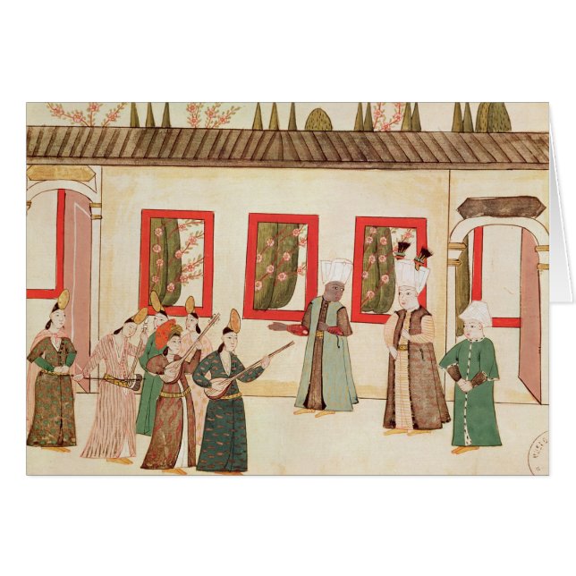 Sultanen med hans gunstling hälsningskort (Framsidan Horizontal)
