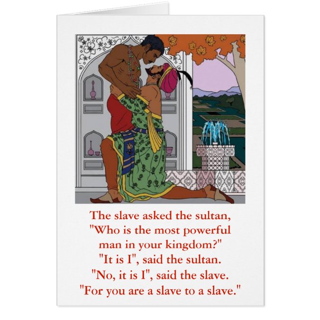 Sultanen och det slav- OBS kort (Framsidan)