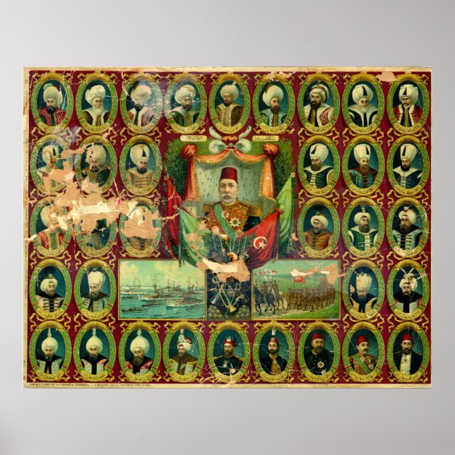 Sultaner från den ottomanska Vintagen Dynasty Poster (Framsidan)