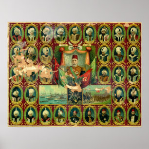Sultans av Ottomandynastivintagen Poster