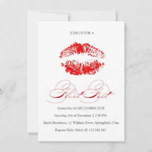 Sultry Red Single Valentines Day Party bjudan Inbjudningar