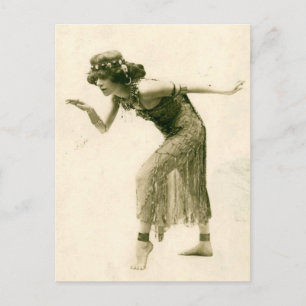 Sultry Vintage Flapper Dancer La Sylphe Vykort