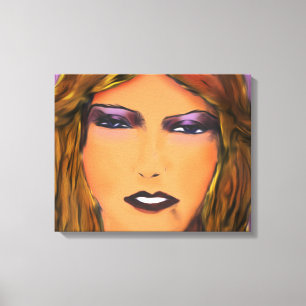 Sultry Woman Sketch Canvastryck