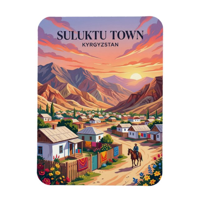 Suluktu Town Kirgizistan Magnet (Vertikal)