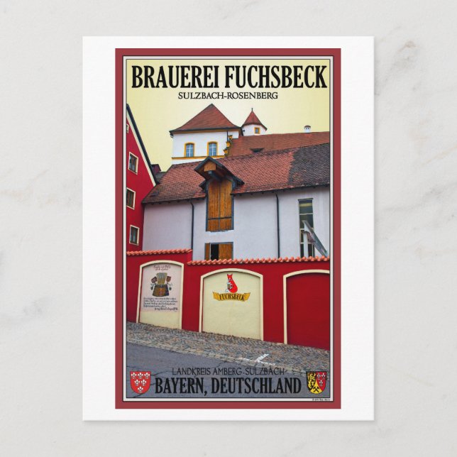 Sulzbach-Rosenberg - Brauerei Fuchsbeck Vykort (Framsida)