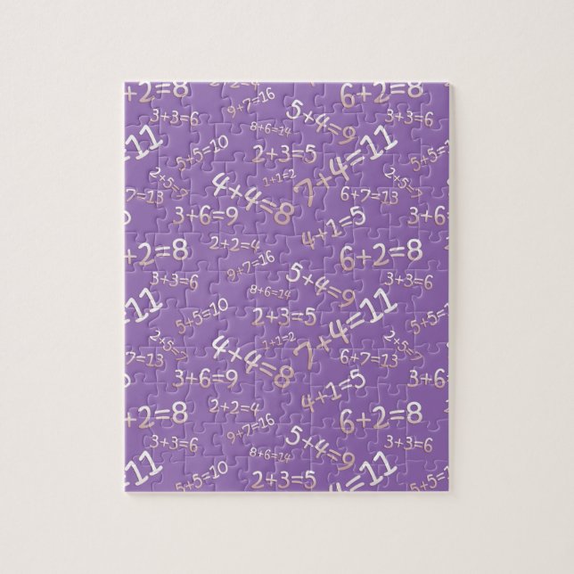 Sumas en la pizarra - Modelo morado Pussel (Vertikal)