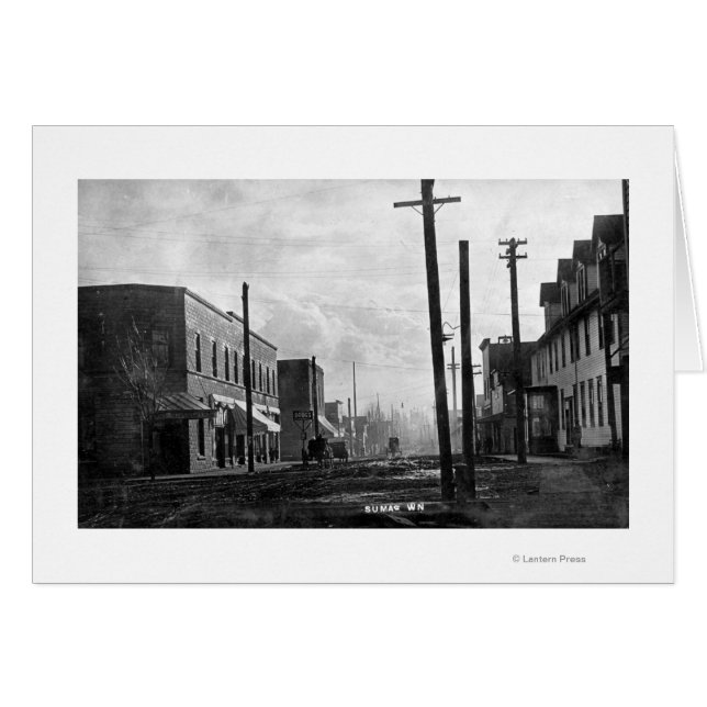 Sumas, WashingtonA Street SceneSumas, WA Hälsningskort (Framsidan Horizontal)