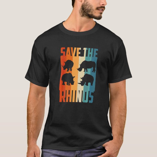 Sumatra Rhino Spara Rhinos Rhinoceros Animal Lo T Shirt (Framsida)