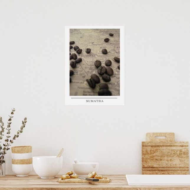 Sumatra - Skicka kaffekonst Poster (Kök)