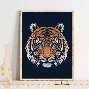 Sumatran Tiger Wildlife-Orangen Skriv ut   Tiger-u Poster
