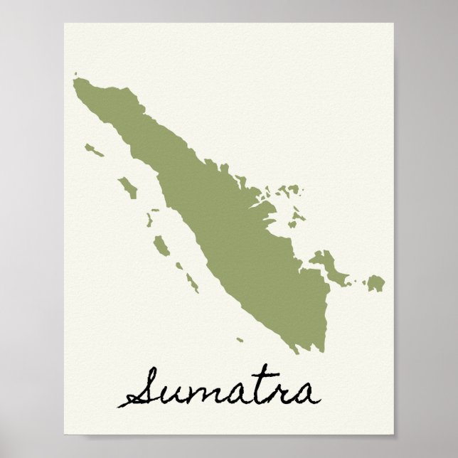 Sumatras Karta Poster (Framsidan)