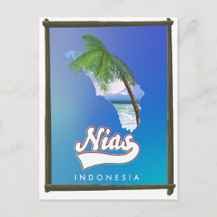 Sumba Island Indonesia-resa karta Inbjudan Vykort