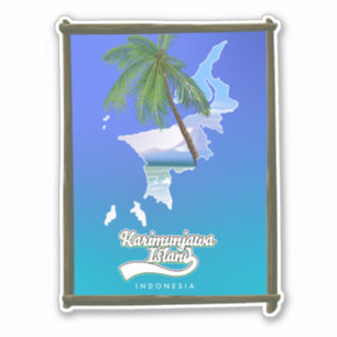Sumba Island Indonesia-resa karta Klistermärken