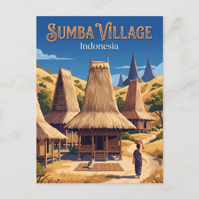 Sumbaön Indonesien Vykort (Framsida)