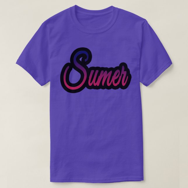 Sumer Retro T Shirt (Design framsida)