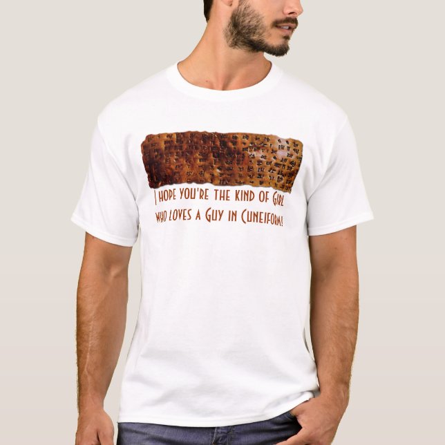 "Sumerian Cuneiform Writing" T-Shirts (Framsida)