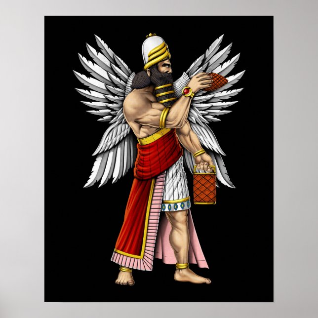 Sumerian Gud Enki Poster (Framsidan)