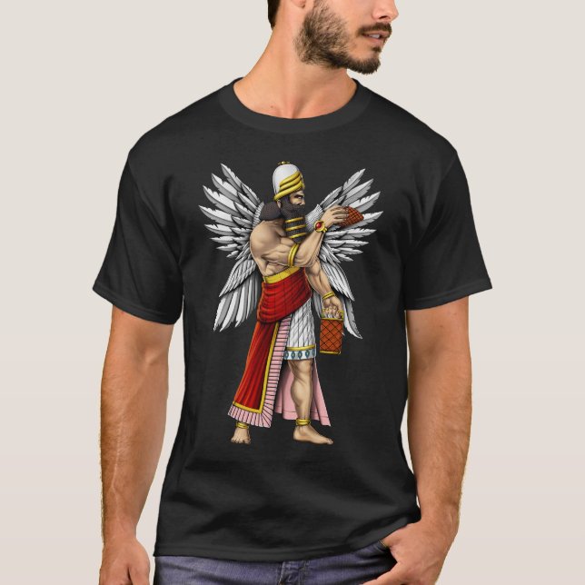 Sumerian Gud Enki T Shirt (Framsida)