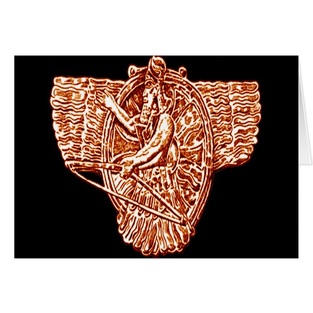 *Sumerian Mythology* bevingada gudar Hälsningskort (Framsidan Horizontal)