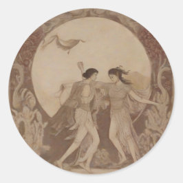 Sumeriska Giftermål på hösten Måne Runt Klistermärke