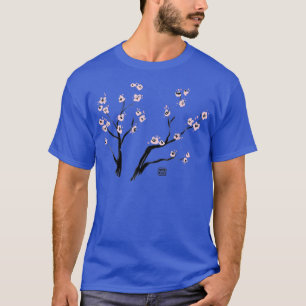 Sumi E Cherry Blommars Sakura Kawaii Japansk konst T Shirt