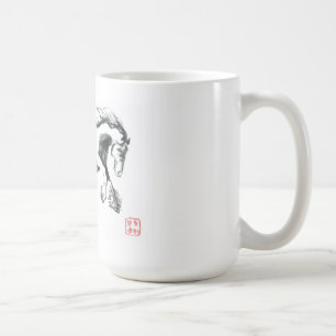 Sumi-e hästmugg kaffemugg