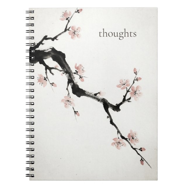 Sumi-E Ink | Cherry Blossom | Everyday Notebook Anteckningsbok (Framsidan)