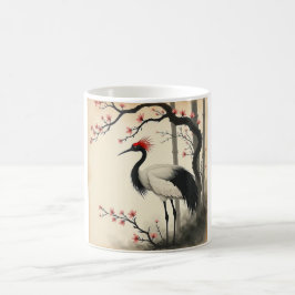 Sumi-E Red-Crowned Crane Mug Kaffemugg