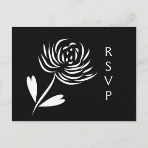 Sumi-e Stil Chrysanthemum OSA Postcard Inbjudan Vykort