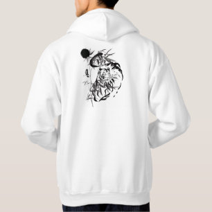Sumi-e Tiger i bambuskog - Japansk bläckkonst Hoodie
